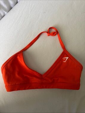 Gymshark Orange Halter Sports bra